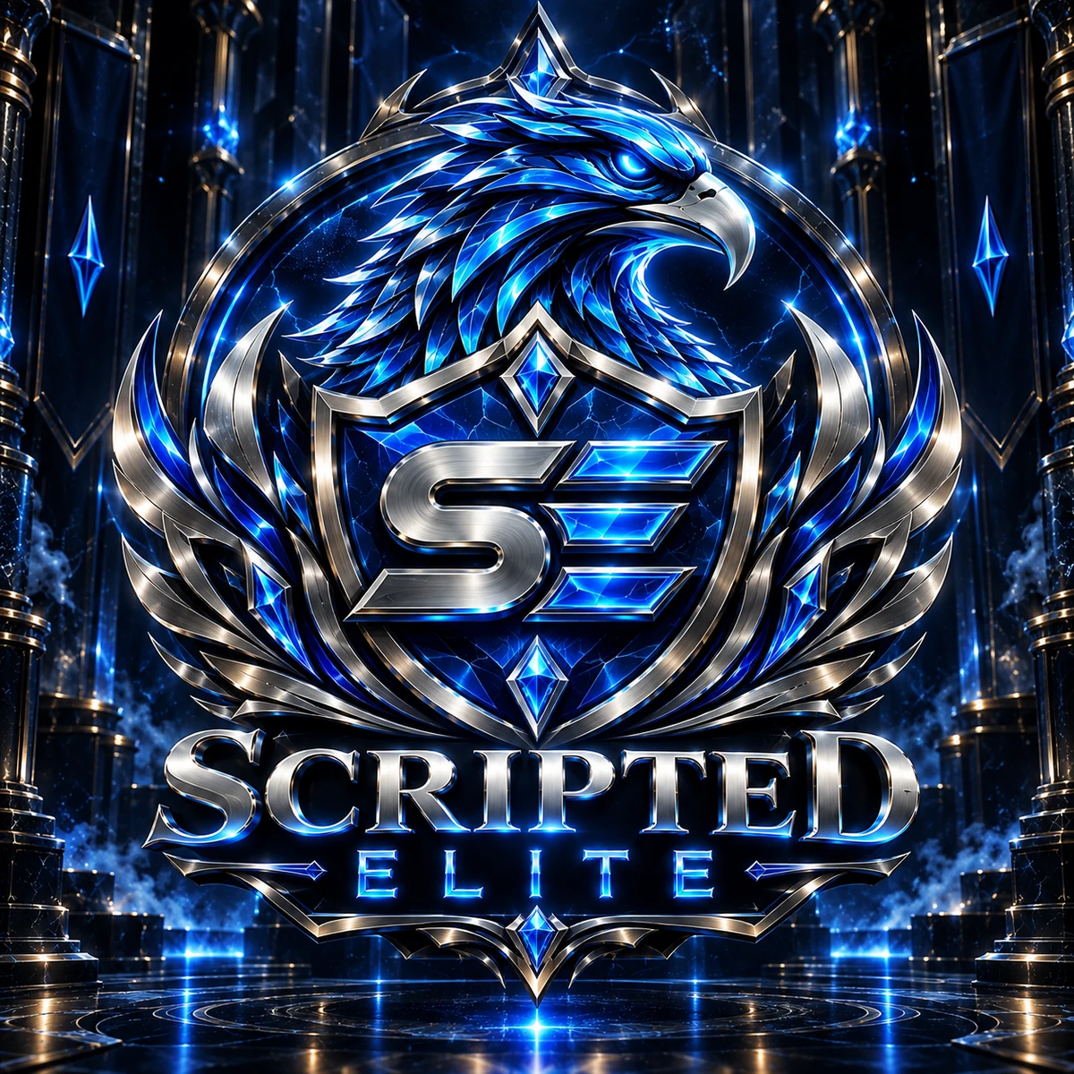 Scripted Elite updated eagle and shield logo